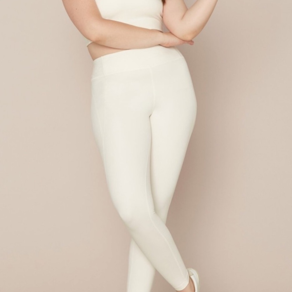 Girlfriend Collective Compressive Ivory Leggings